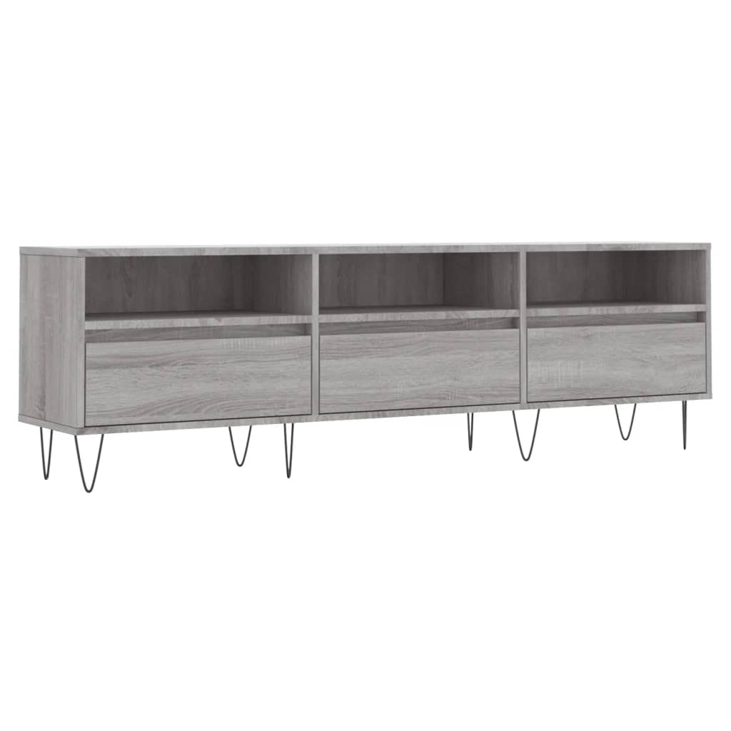 Tv-Meubel 50X30X44,5 Cm Bewerkt Hout Eikenkleurig Grijs sonoma