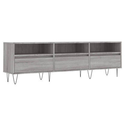 Tv-Meubel 50X30X44,5 Cm Bewerkt Hout Eikenkleurig Grijs sonoma