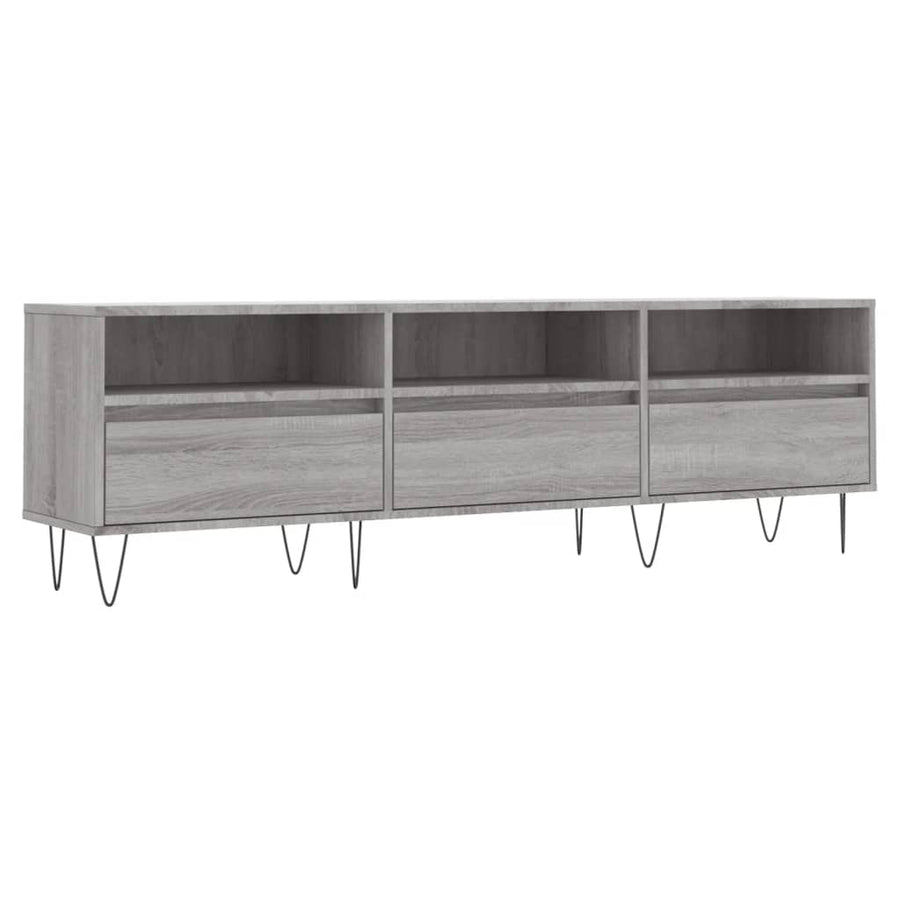 Tv-Meubel 50X30X44,5 Cm Bewerkt Hout Eikenkleurig Grijs sonoma