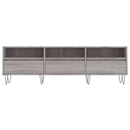 Tv-Meubel 50X30X44,5 Cm Bewerkt Hout Eikenkleurig Grijs sonoma