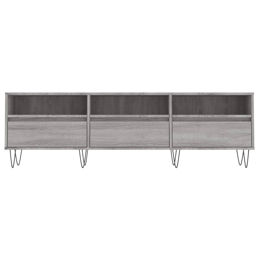 Tv-Meubel 50X30X44,5 Cm Bewerkt Hout Eikenkleurig Grijs sonoma