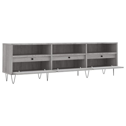 Tv-Meubel 50X30X44,5 Cm Bewerkt Hout Eikenkleurig Grijs sonoma