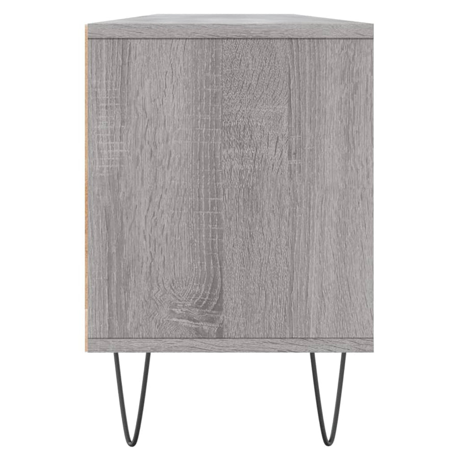Tv-Meubel 50X30X44,5 Cm Bewerkt Hout Eikenkleurig Grijs sonoma