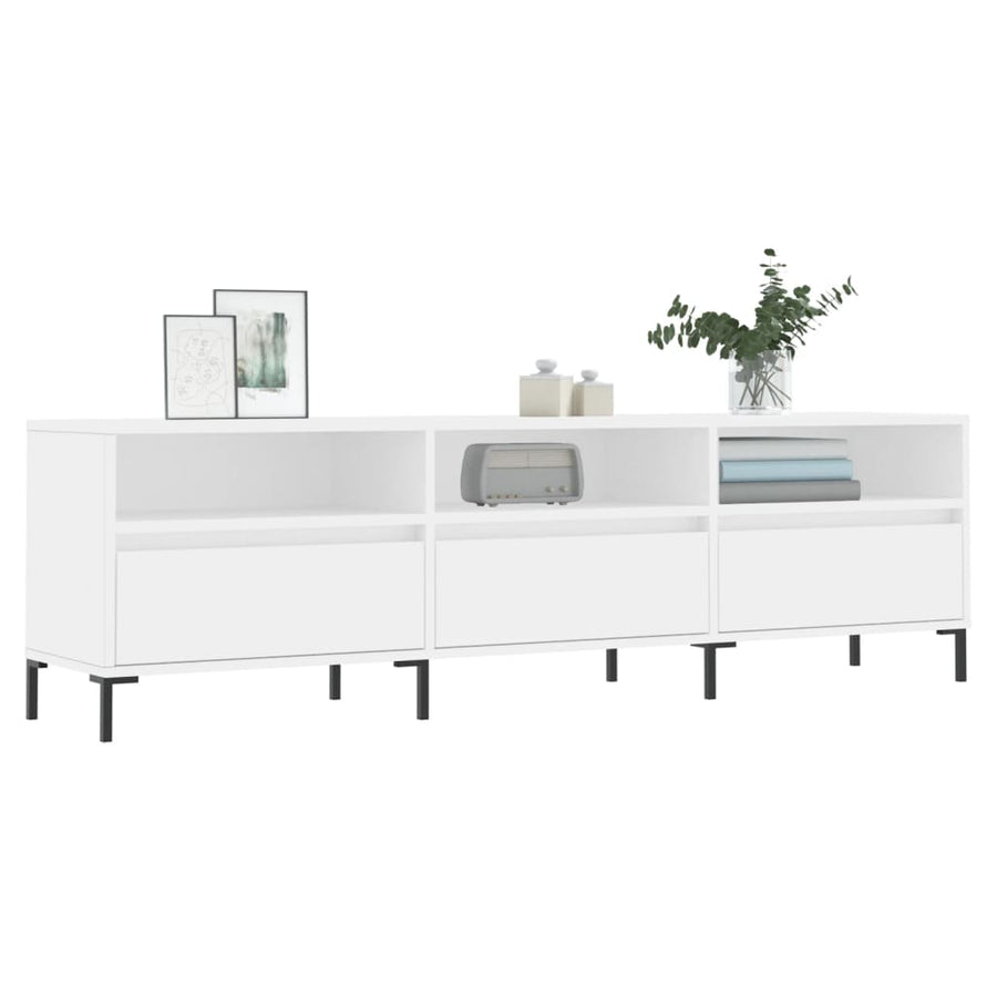 Tv-Meubel 50X30X44,5 Cm Bewerkt Hout Wit