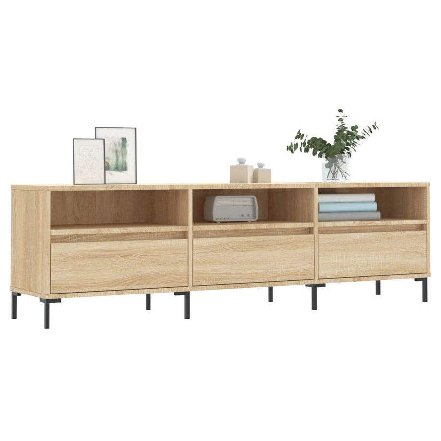 Tv-Meubel 50X30X44,5 Cm Bewerkt Hout Kleurig Sonoma eiken