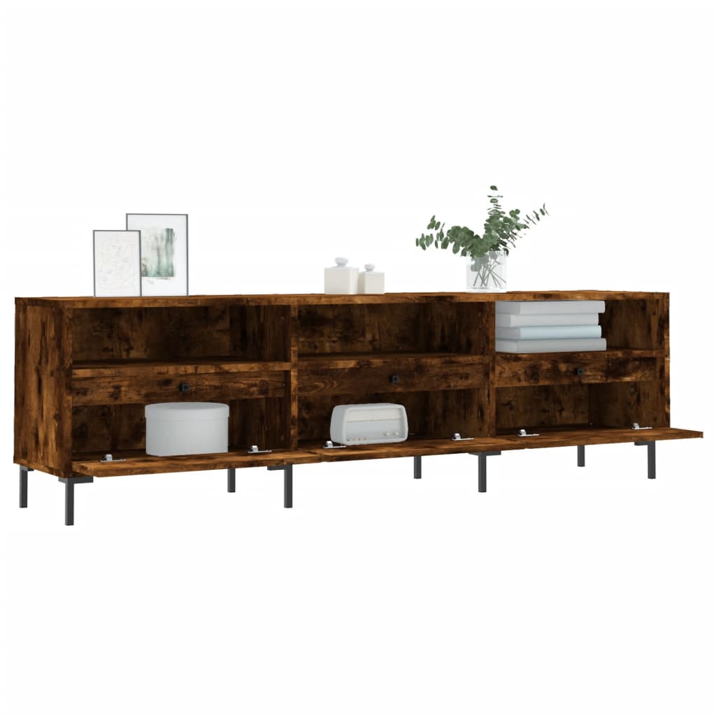 Tv-Meubel 50X30X44,5 Cm Bewerkt Hout Kleurig Gerookt eiken