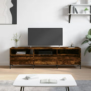 Tv-meubel 150x30x44,5 cm bewerkt hout gerookt eiken
