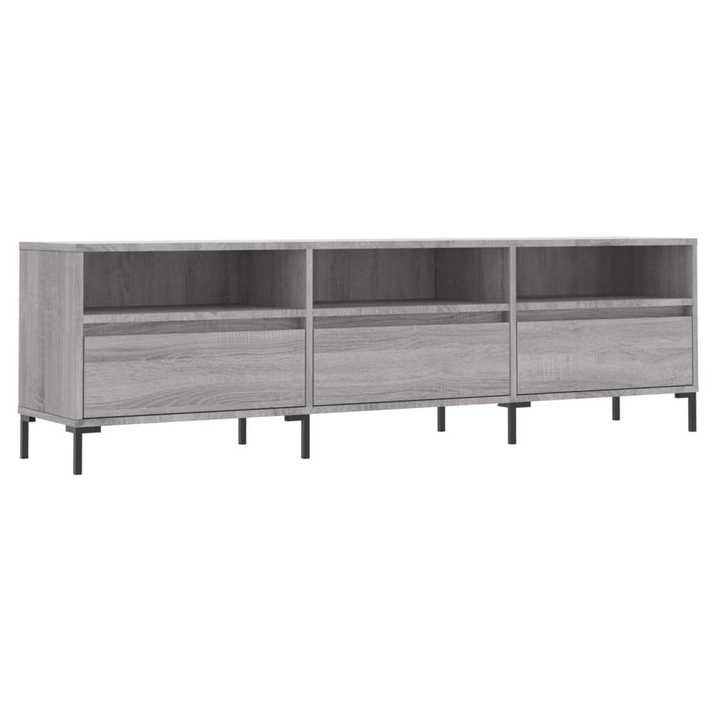 Tv-Meubel 50X30X44,5 Cm Bewerkt Hout Eikenkleurig Grijs sonoma