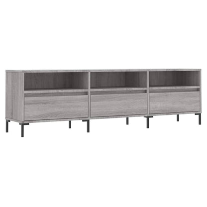 Tv-Meubel 50X30X44,5 Cm Bewerkt Hout Eikenkleurig Grijs sonoma