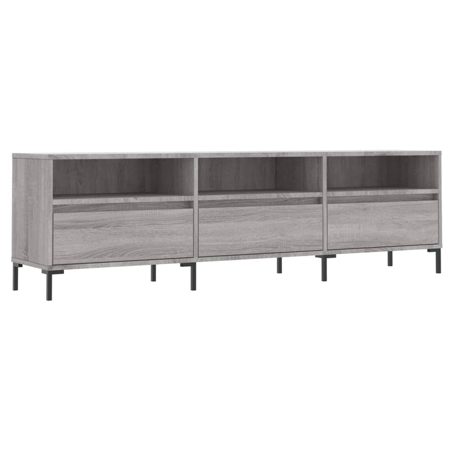 Tv-Meubel 50X30X44,5 Cm Bewerkt Hout Eikenkleurig Grijs sonoma
