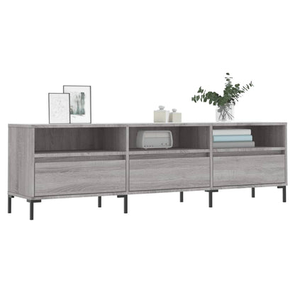 Tv-Meubel 50X30X44,5 Cm Bewerkt Hout Eikenkleurig Grijs sonoma