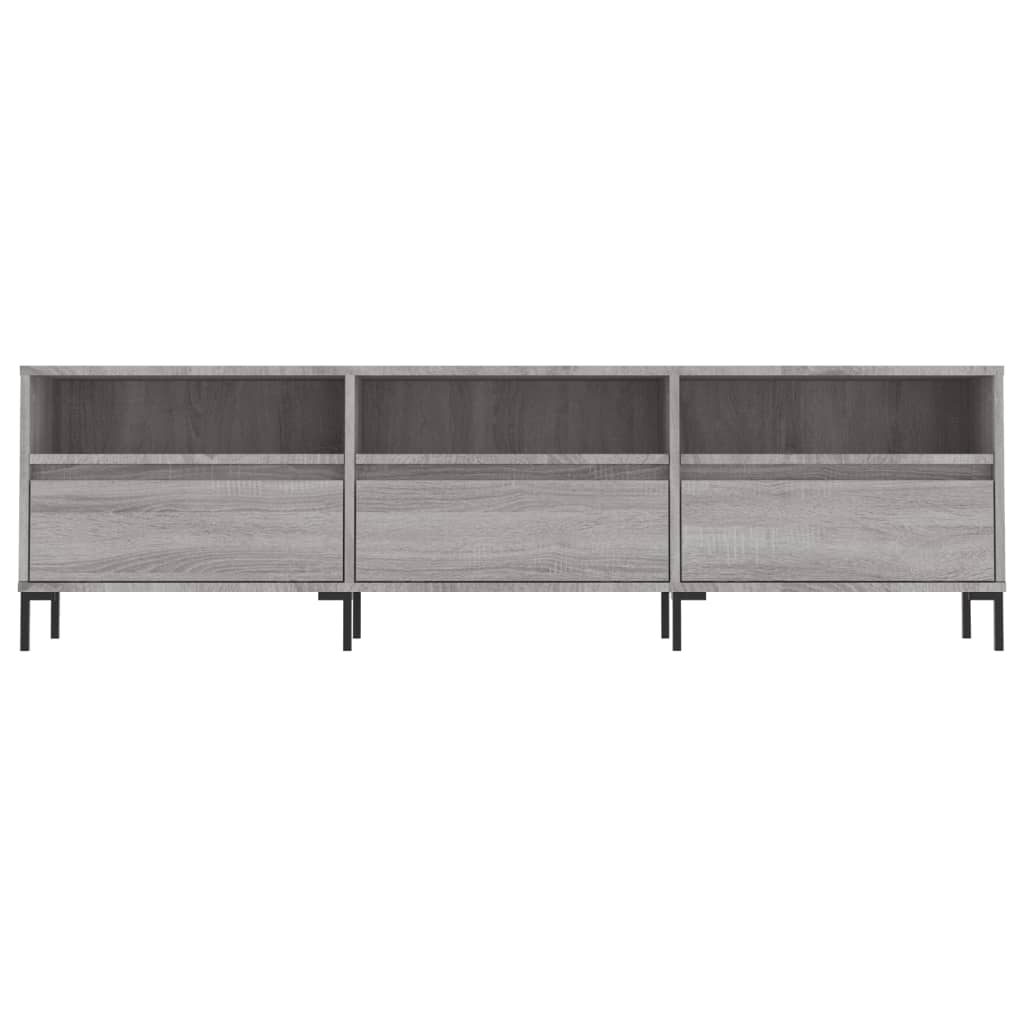 Tv-Meubel 50X30X44,5 Cm Bewerkt Hout Eikenkleurig Grijs sonoma