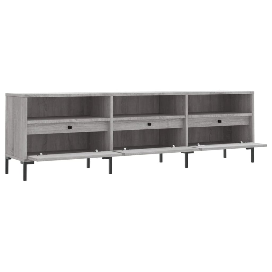 Tv-Meubel 50X30X44,5 Cm Bewerkt Hout Eikenkleurig Grijs sonoma