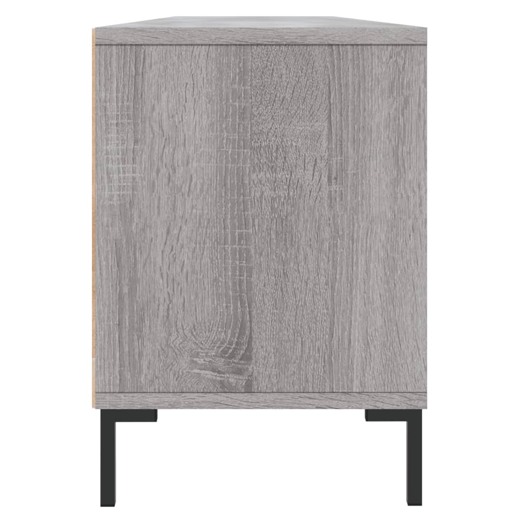 Tv-Meubel 50X30X44,5 Cm Bewerkt Hout Eikenkleurig Grijs sonoma