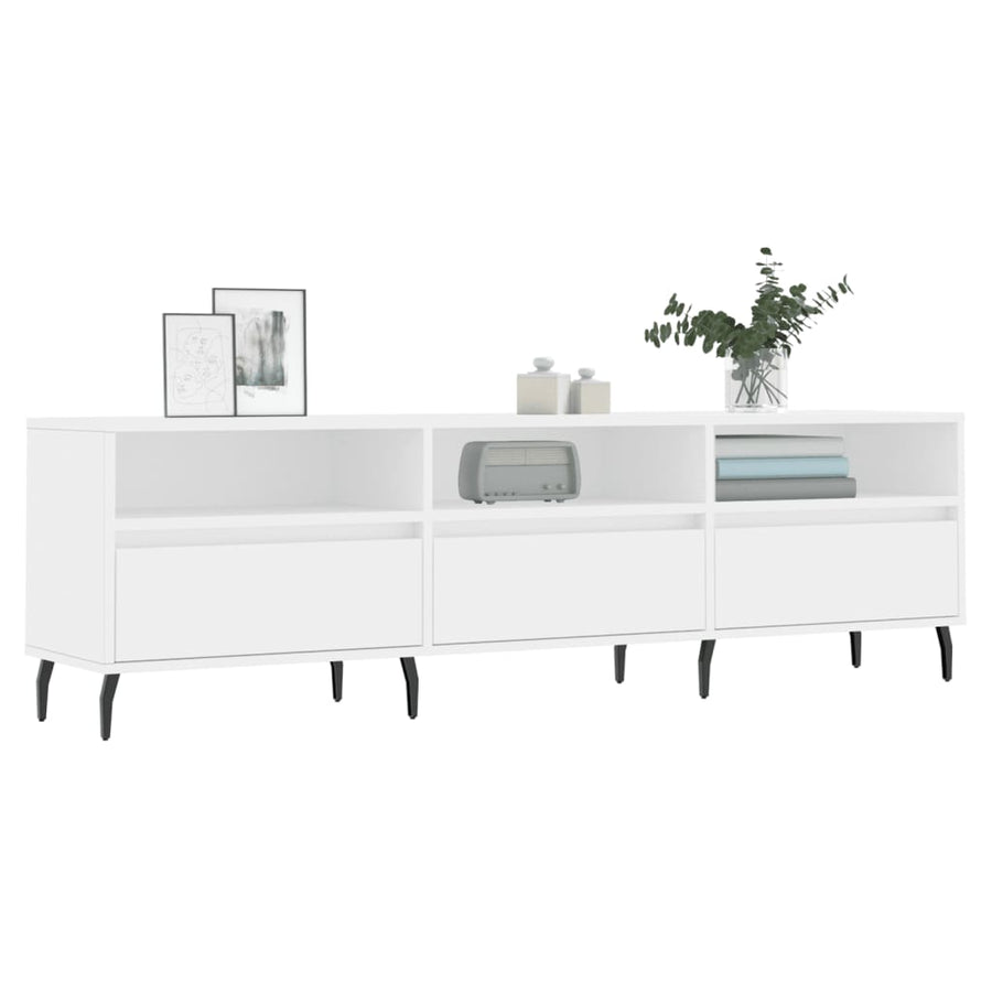 Tv-Meubel 50X30X44,5 Cm Bewerkt Hout Wit