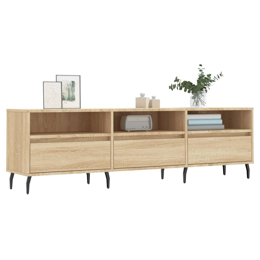 Tv-Meubel 50X30X44,5 Cm Bewerkt Hout Kleurig Sonoma eiken