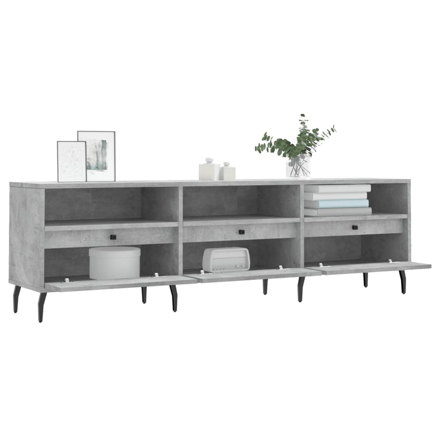 Tv-Meubel 50X30X44,5 Cm Bewerkt Hout Betongrijs