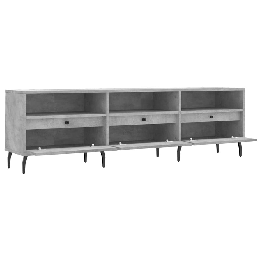 Tv-Meubel 50X30X44,5 Cm Bewerkt Hout Betongrijs