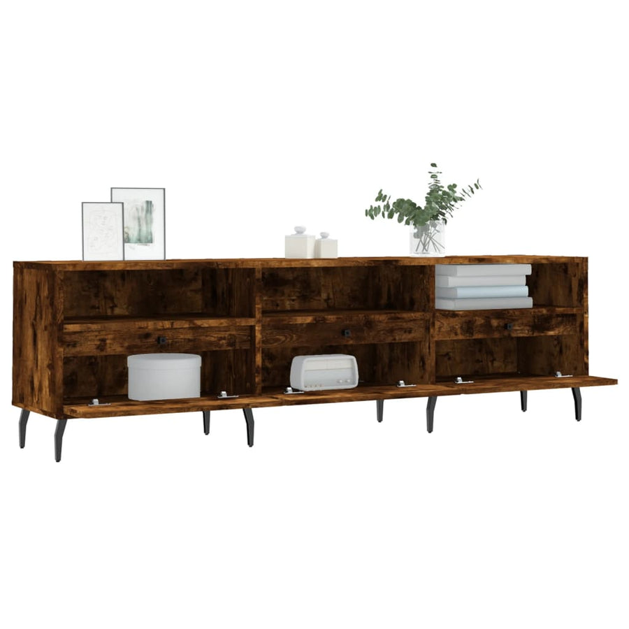 Tv-Meubel 50X30X44,5 Cm Bewerkt Hout Kleurig Gerookt eiken