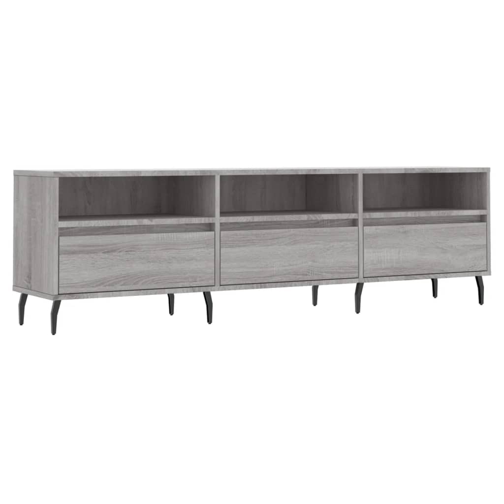 Tv-Meubel 50X30X44,5 Cm Bewerkt Hout Eikenkleurig Grijs sonoma