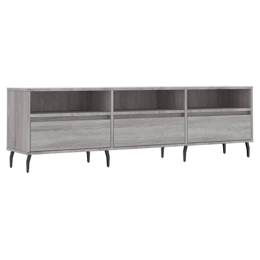 Tv-Meubel 50X30X44,5 Cm Bewerkt Hout Eikenkleurig Grijs sonoma