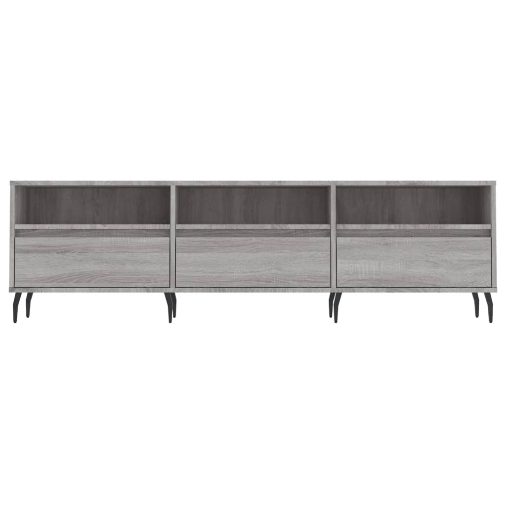 Tv-Meubel 50X30X44,5 Cm Bewerkt Hout Eikenkleurig Grijs sonoma