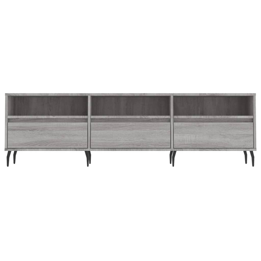 Tv-Meubel 50X30X44,5 Cm Bewerkt Hout Eikenkleurig Grijs sonoma