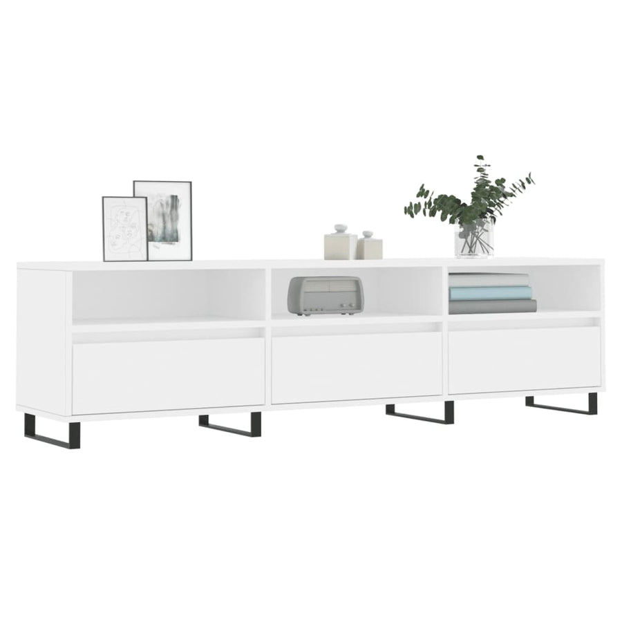 Tv-Meubel 50X30X44,5 Cm Bewerkt Hout Wit