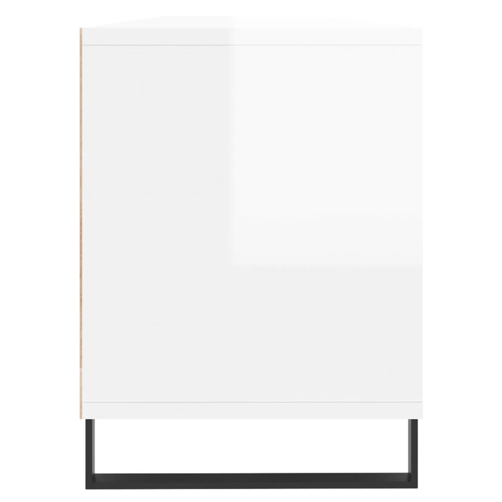 Tv-Meubel 50X30X44,5 Cm Bewerkt Hout Hoogglans wit