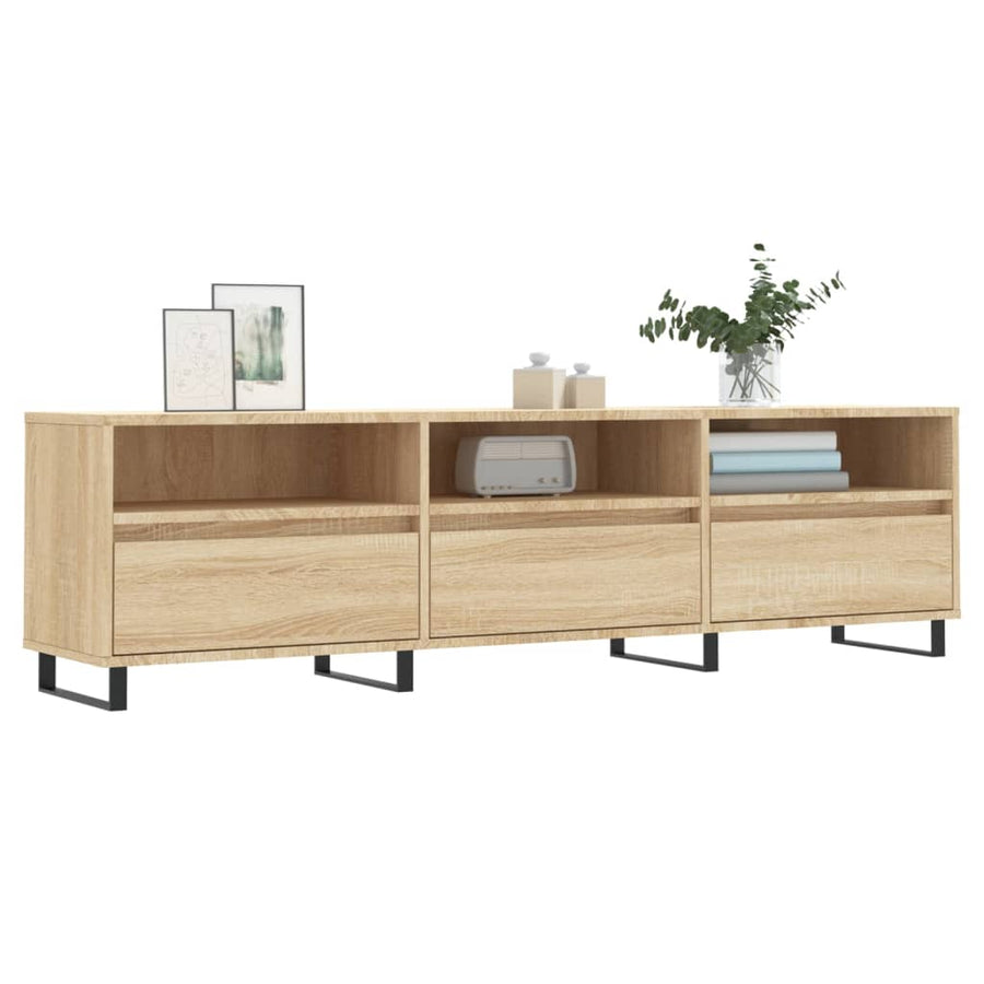 Tv-Meubel 50X30X44,5 Cm Bewerkt Hout Kleurig Sonoma eiken