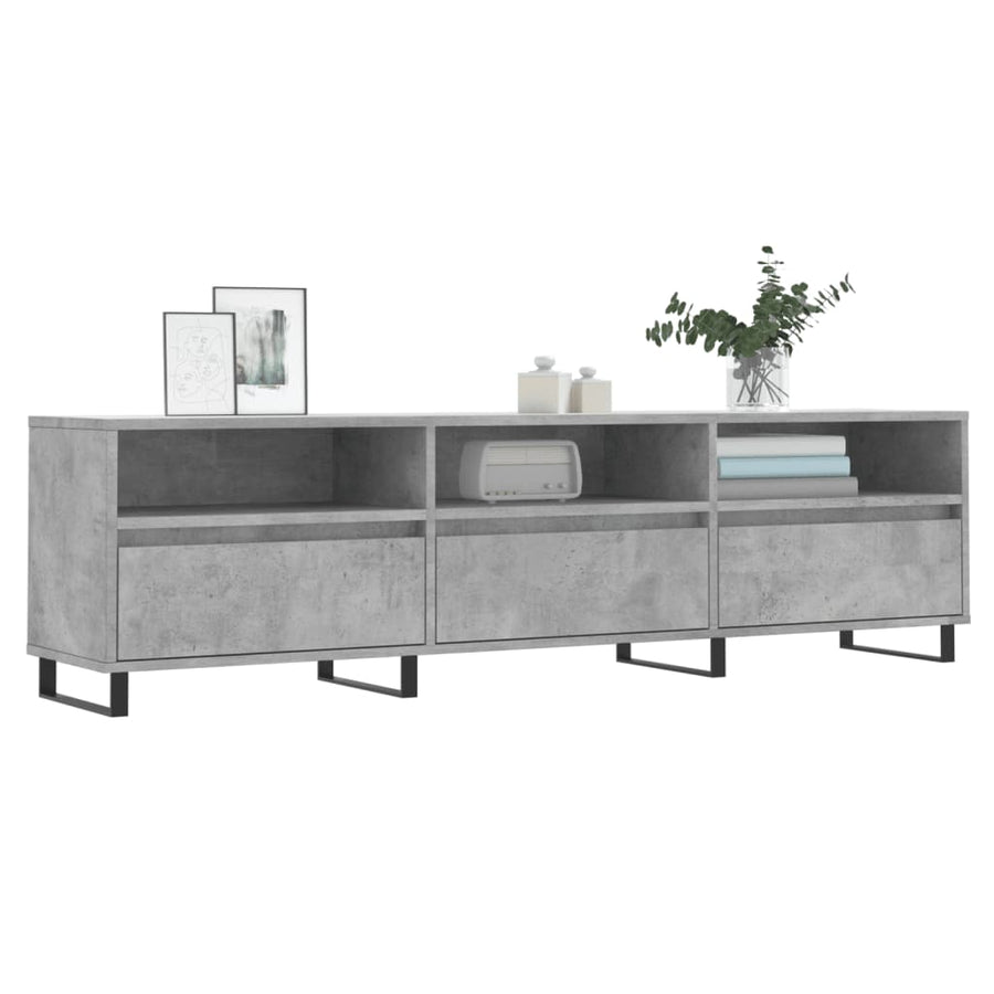 Tv-Meubel 50X30X44,5 Cm Bewerkt Hout Betongrijs