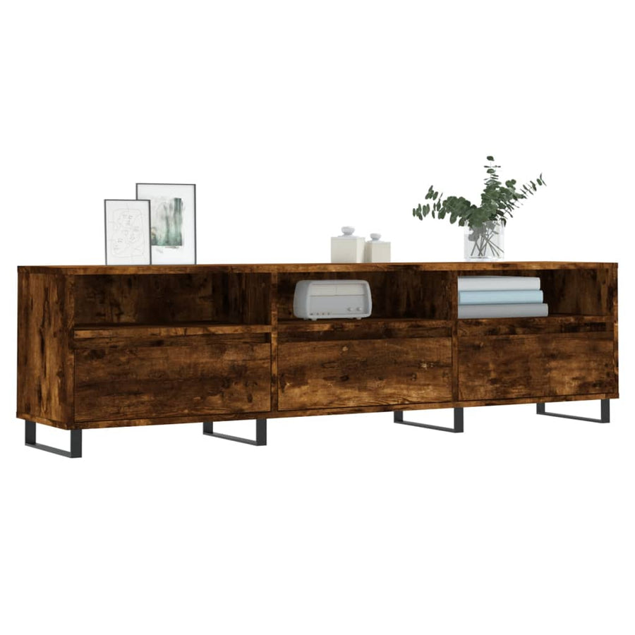 Tv-Meubel 50X30X44,5 Cm Bewerkt Hout Kleurig Gerookt eiken