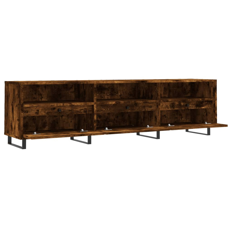 Tv-Meubel 50X30X44,5 Cm Bewerkt Hout Kleurig Gerookt eiken