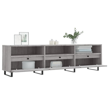 Tv-Meubel 50X30X44,5 Cm Bewerkt Hout Eikenkleurig Grijs sonoma