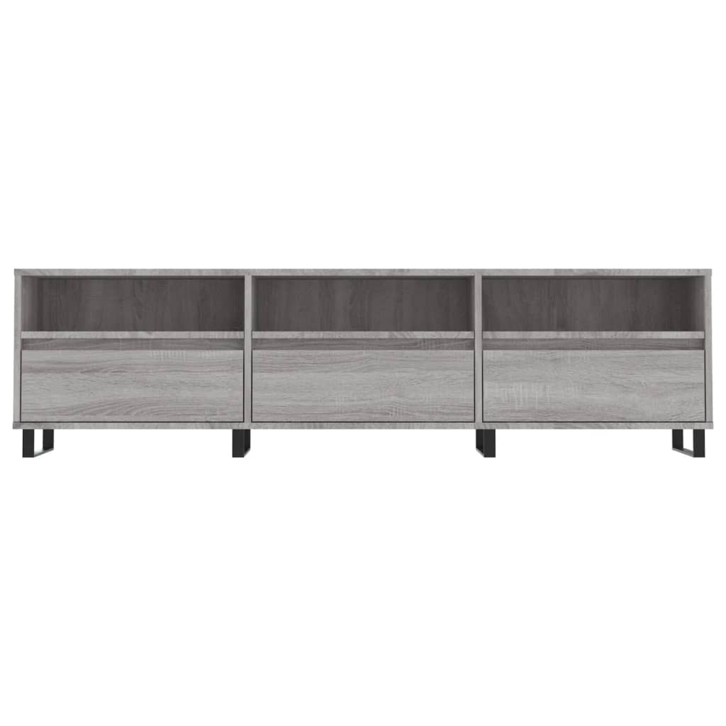 Tv-Meubel 50X30X44,5 Cm Bewerkt Hout Eikenkleurig Grijs sonoma