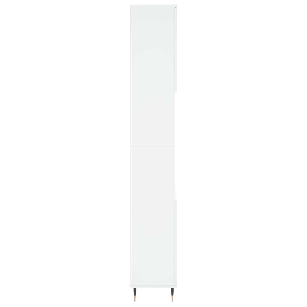 Badkamerkast 30X30X90 Cm Bewerkt Hout Wit