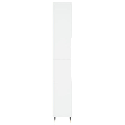 Badkamerkast 30X30X90 Cm Bewerkt Hout Wit