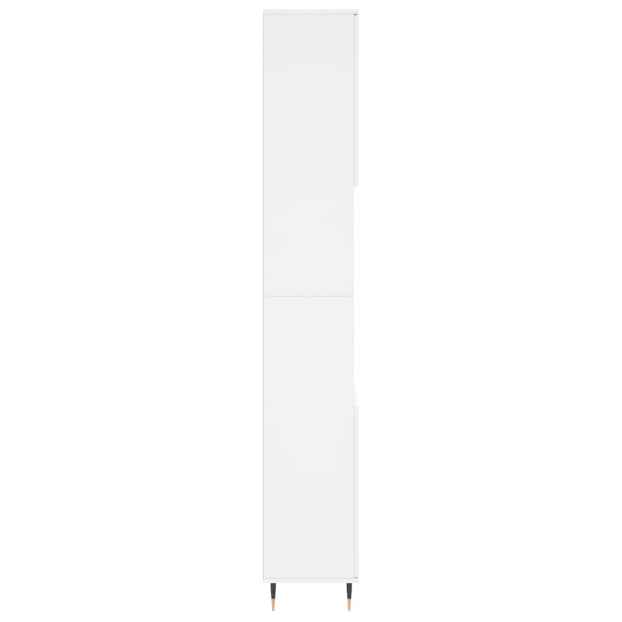 Badkamerkast 30X30X90 Cm Bewerkt Hout Wit