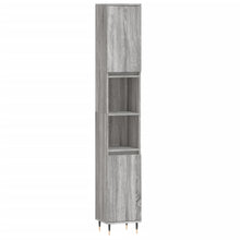 Badkamerkast 30X30X90 Cm Bewerkt Hout Eikenkleur Grijs sonoma