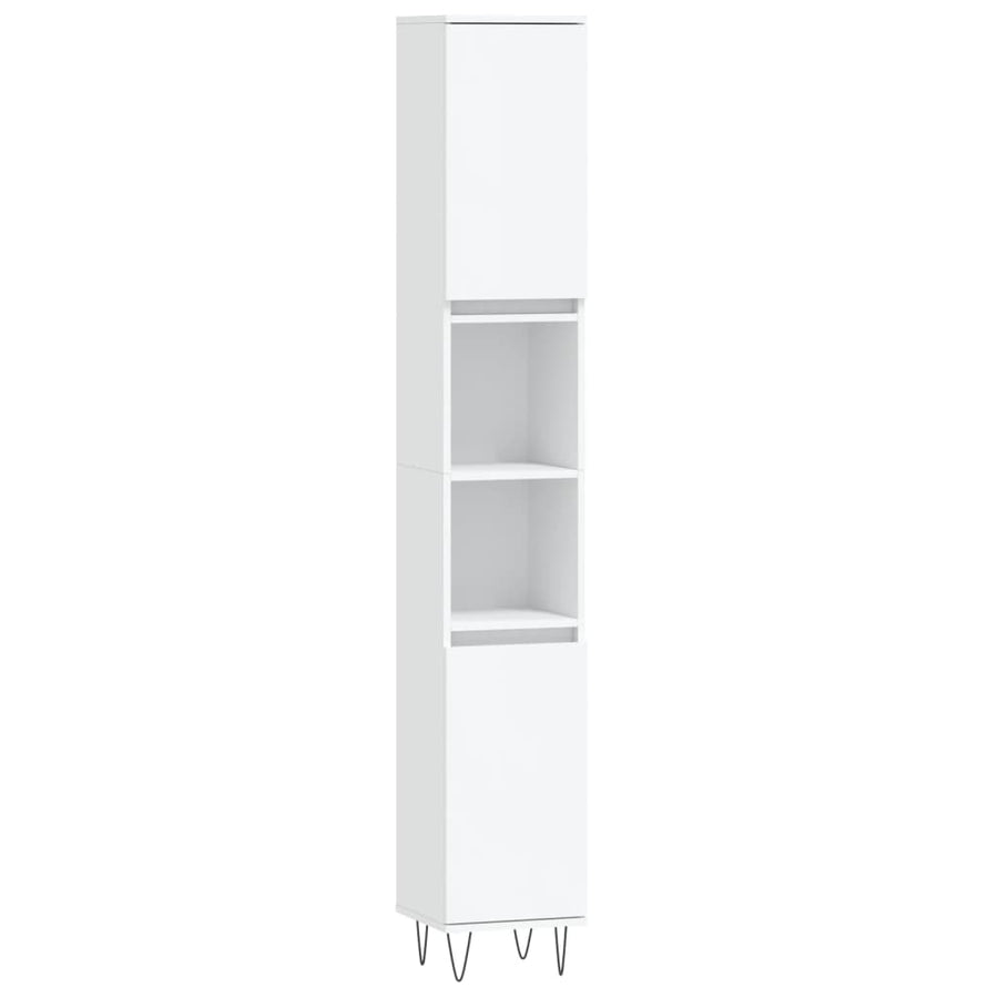 Badkamerkast 30X30X90 Cm Bewerkt Hout Wit