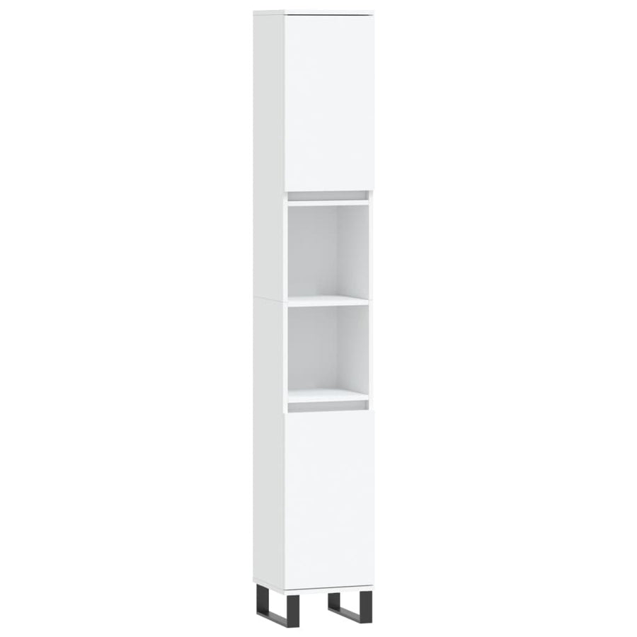 Badkamerkast 30X30X90 Cm Bewerkt Hout Wit