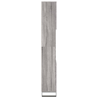 Badkamerkast 30X30X90 Cm Bewerkt Hout Eikenkleur Grijs sonoma