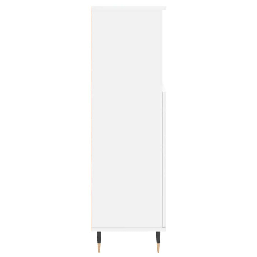 Badkamerkast 30X30X100 Cm Bewerkt Hout Wit