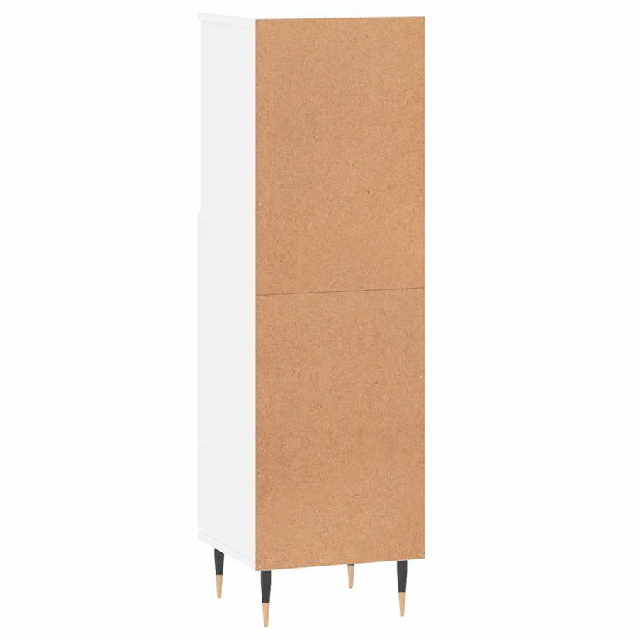Badkamerkast 30X30X100 Cm Bewerkt Hout Wit