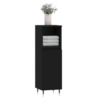 Badkamerkast 30X30X00 Cm Bewerkt Hout Zwart