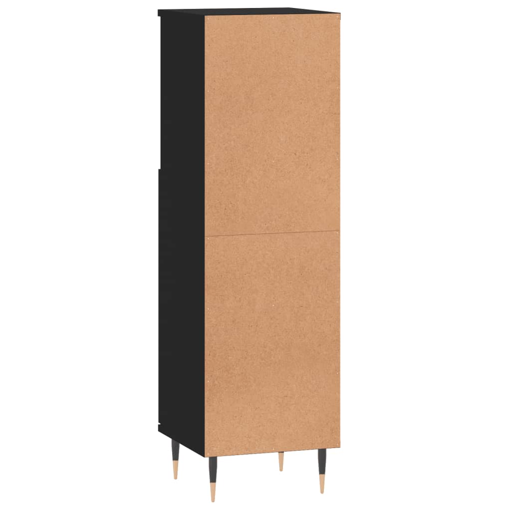 Badkamerkast 30X30X00 Cm Bewerkt Hout Zwart