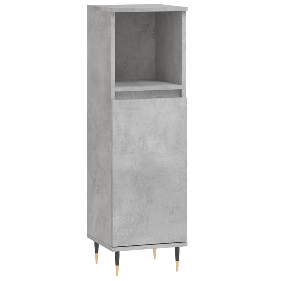 Badkamerkast 30X30X00 Cm Bewerkt Hout Betongrijs