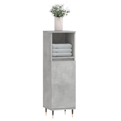 Badkamerkast 30X30X00 Cm Bewerkt Hout Betongrijs