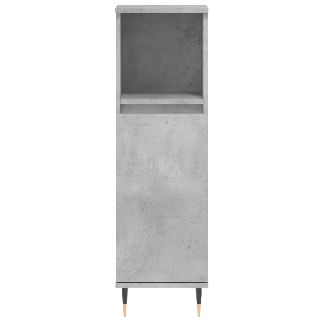 Badkamerkast 30X30X00 Cm Bewerkt Hout Betongrijs