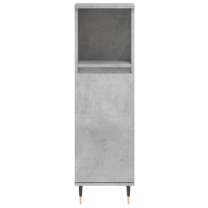 Badkamerkast 30X30X00 Cm Bewerkt Hout Betongrijs